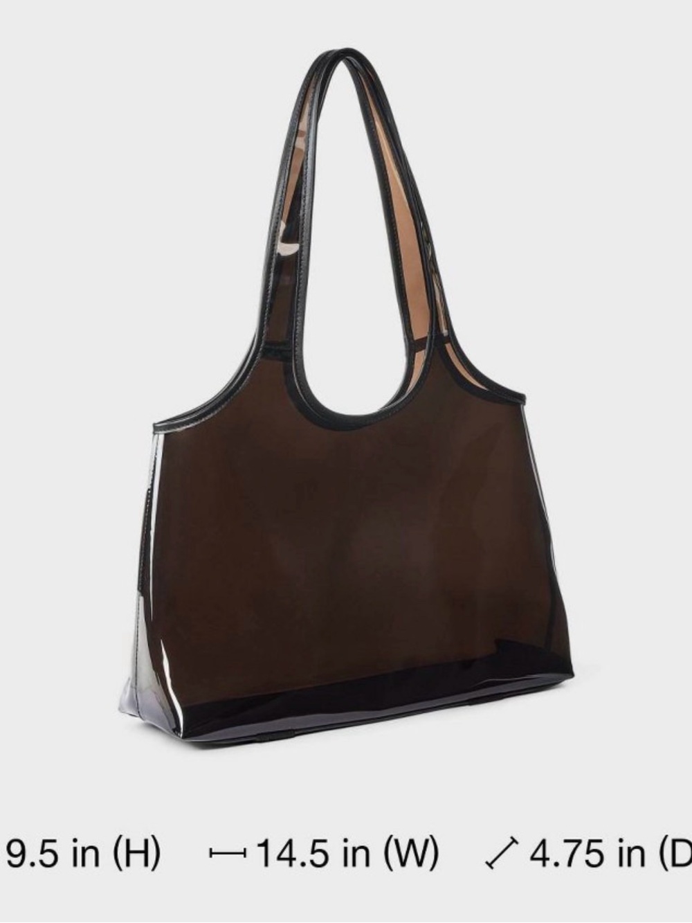 Shade & Shore Black Jelly Beach Tote Bag. Brand New. Viral And Hard To Find. - Picture 6 of 8
